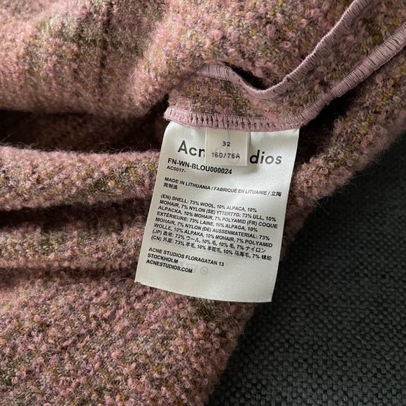 Acne Studios Pink and Brown Checked Shirt - Size 32 - Picture 5 of 6